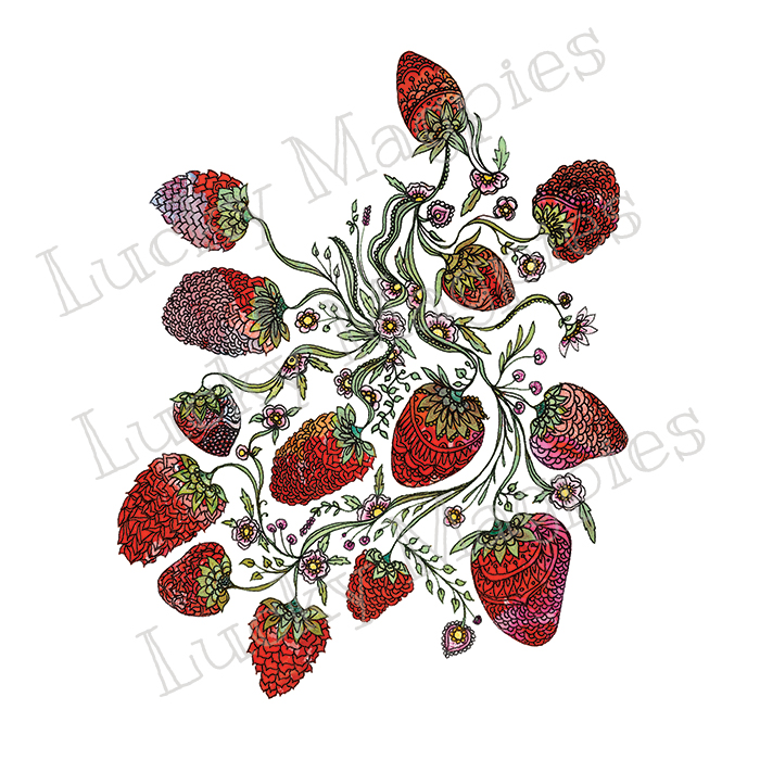 Berries & Blossoms Lucky Magpies Art